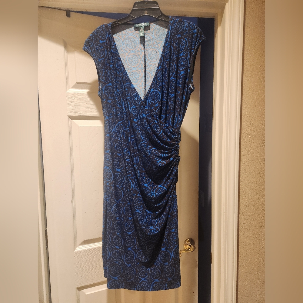 Ralph Lauren Blue Asymmetrical Dress